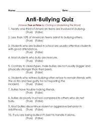 A few centuries ago, humans began to generate curiosity about the possibilities of what may exist outside the land they knew. Anti Bullying Quiz By Ceegee S Teachers Pay Teachers