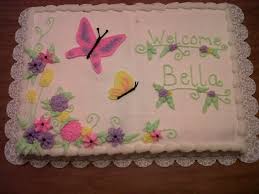 Elmo Butterflies And Flowers Baby Shower Cake Designs Baby Shower Cakes Girl Birthday Sheet Cakes
