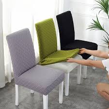 The first time i reupholstered anything was a set of dining room chairs from the early 1900's. Double Layer Fabric Elastic Chair Cover For Kitchen Wedding Stretch Chair Covers Spandex Dining Room Chair Cover With Back Chair Cover Aliexpress