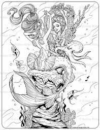 Half female, half fish, these mythological creatures are beautiful and so exotic. Pin By Carrie Alexander On Coloring Pages Mermaid Coloring Pages Mermaid Coloring Book Fairy Coloring Pages