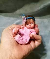 Kovalevadoll Tiny Silicone Baby Dolls Mini Silicone Baby Dolls Tiny Reborn Silicone