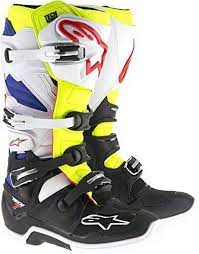 Alpinestars Men S Tech 7 Boots White Yellow Blue Size 15 Mx Boots Motorcycle Boots Boots
