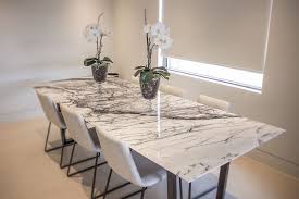 Metal dining table legs for marble and glass table top. Gorgeous Marble Top Dining Tables Falling In Love With Polished Panache