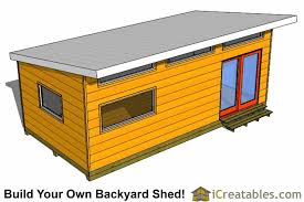 And if you feel you need a bit more space, you can add a second level or a loft space. 12x24 Modern Studio Shed Plans End Door