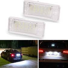 2pcs White 3w 18 Smd Led Number License Plate Light Led Bulb Number Plate For Audi A4 A6 C6 A3 S3 S4 B6 B7 S6 A8 Number Plate Car Lights Automotive Technician