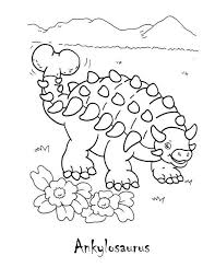 Ankylosaurus And Flower Coloring Page Flower Coloring Pages Coloring Pages Color