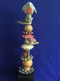 Garden Totem By Tracy Murphy Ceramic Totems Ceramics Pottery Art Pottery Totems