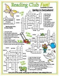 Signs Of Spring Everywhere Crossword Puzzles Spring Sign Crossword Puzzles Printable Crossword Puzzles