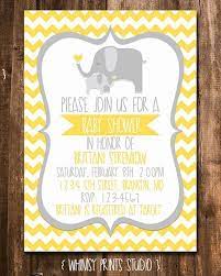Items Similar To Gender Neutral Elephant Shower Invitation Yellow Grey Chevron Elephants Ba Boy Baby Shower Ideas Baby Shower Invitaciones Temas De Baby Shower