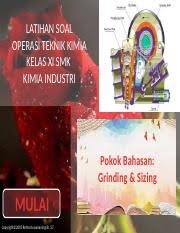 Jumlah oksigen yang dibutuhkan oleh mikroorganisme untuk memecah bahan organik dalam air disebut … a. Quiz Interaktif Grinding And Sizingix Latihan Soal Operasi Teknik Kimia Kelas Xi Smk Kimia Industri Pokok Bahasan Grinding Sizing Mulai Course Hero