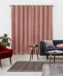 Shop with afterpay on eligible items. Julius Velvet Eyelet Lined Pair Of Curtains 228 X 228 Soft Pink Made Com