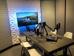 Ever wanted to record your podcast in a professional studio? Modern Audio Recording Podcast Room Vista Ca Production Peerspace