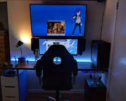 Just Got Myself A 4k Tv As A Small Upgrade Battlestation Pc Setup Desktop Setup