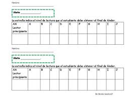 Spanish Reading Level Tracker