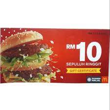 Free shipping for many products! Mcdonald S Gift Certificate Rm50 Shopee Malaysia