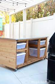 Outdoor kitchen island on wheels. Outdoor Kitchen Island Build Plans Houseful Of Handmade