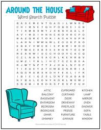 Around The House Word Search Puzzle Word Puzzles For Kids Free Printable Puzzles Learning Websites For Kids