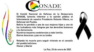 La defensoría del pueblo considera que si bien bolivia realizó avances en la lucha contra el racismo y la discriminación, con la aprobación de normas y la defensora del pueblo, nadia cruz, dijo hoy que aguarda una respuesta pronta y oportuna de parte del fiscal general del estado, juan lanchipa. Fallece El Ex Defensor Del Pueblo Rolando Villena Victima Del Covid 19 T Informas