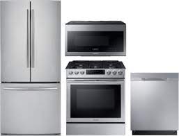 Find samsung kitchen appliance packages at lowe's today. Samsung Sareradwmw1029 4 Piece Kitchen Appliances Package With French Door Refrigerator Gas Range Dishwasher And Over The Range Microwave In Stainless Steel