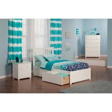 Twin and full beds can have trundle option. Leo Lacey Urban Twin Xl Storage Platform Bed In White Ll 1653133