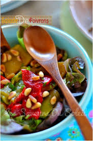Salade Marocaine De Poivrons Grilles A L Huile D Argan Maroc Salade Poivron Salade Marocaine Salade