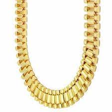 14k Solid Yellow Gold Wide Rolex Link Style Chain Necklace 22 24 26 28 10 Mm Ebay