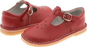 Lamour Girls Classic 751 Red Leather Mary Janes Fashion