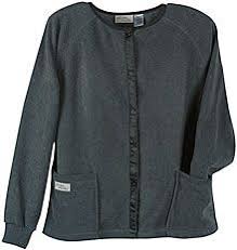 scrubs urbane scrubs satin trim fleece scrub jacket