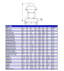 Cobra Seat Size Chart