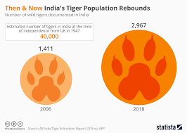 Chart Then Now Indias Tiger Population Rebounds Statista