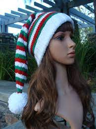Diy Knitting Pattern 62 Ho Ho Ho Red White And Green Etsy In 2021 Santa Hat Pattern Hat Pattern Hat Knitting Patterns
