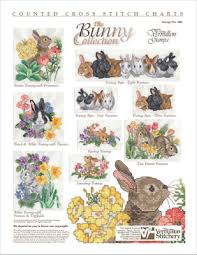 the bunny collection vermillion stitchery hand cross stitch