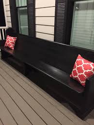 Refurbished Church Pew Minwax Polyshades Classic Black Garage Decor Church Pew Church Pew Bench