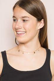 Gold Stars Charm Necklace Star Charm Necklace Star Charms Gold Jewelry Simple