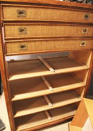 Mcm Dresser Rescue With New Hardware And Drawer Slides Diy Drawers Dresser Drawers Drawer Repair