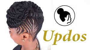 Short tight braid hairstyle for natural black hair. Natural Hair Updos For African American Short Hair New Natural Hairstyles