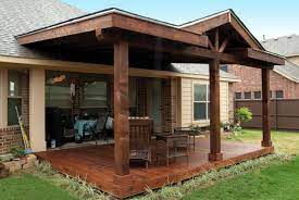 30 Gorgeous Farmhouse Front Porch Design Ideas Freshouz Com Covered Patio Design Farmhouse Patio Patio Design