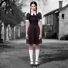 Womens Black Dress Wednesday Addams Costume | Cazaar
