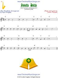 Jingle Bells Easy Sheet Music For Alto Saxophone Arranged To Play With Other Winds And B Saxophone Sheet Music Alto Saxophone Sheet Music Recorder Sheet Music
