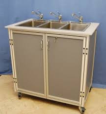 three bowl self contained portable sink