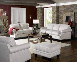 Sofas and loveseats nnd settees of all kinds and styles. White Blue Striped Fabric Cottage Style Sofa Loveseat Set