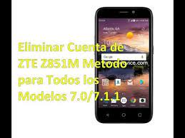 How to unlock zte z851m with nck? Eliminar Cuenta De Google Zte Overture 3 Z851m Z982 Z835 Y Todos De Android 7 0 7 1 1 Youtube