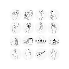 Black And White Icons For Instagram Bio Hands Instagram Story Highlight Icons Sketch Simple Modern Etsy In 2020 Story Highlights Instagram Story Instagram Highlight Icons