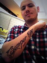 My latest tattoo, Semper Fi!