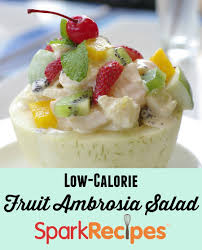 Low Calorie Fruit Ambrosia Recipe Recipe Low Calorie Fruits Low Calorie Recipes Dessert Healthy Low Calorie Dessert Recipes