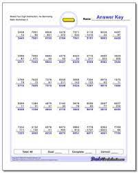 Take a look at our double digit subtraction worksheets to help your child learn and practice their subtraction skills with regrouping. Subtraction Worksheets No Borrowing