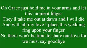 Grace With Lyrics Youtube Lyrics Just Hold Me Irish Music