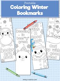 Create custom bookmarks for kids. Free Printable Winter Bookmarks To Color For Kids Oh My Creative