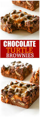 Chocolate Turtle Brownies Are Rich Chocolate Brownies With Gooey Caramel Nuts And More Chocolate If You Need Desserts Desserts For A Crowd Turtle Brownies