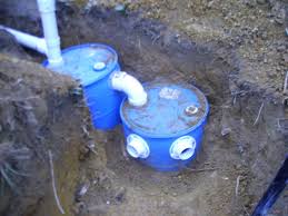 how to build a two barrel septic system